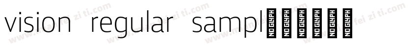vision regular sampl字体转换